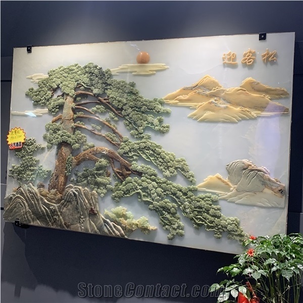 Natural Onyx Relief 3d Decorative Wall Art Paneling for Home