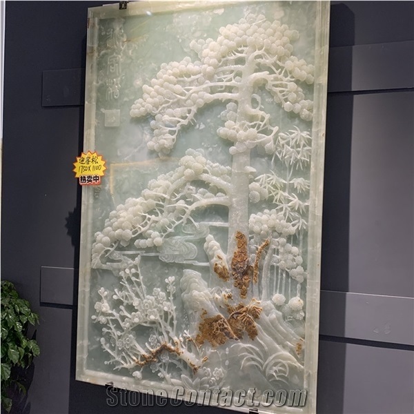 Natural Onyx Relief 3d Decorative Wall Art Paneling for Home