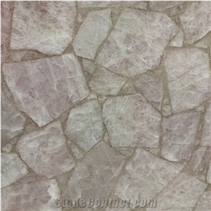 Pink Agate Stone Slab Semi Precious Gemstone Wall Tile