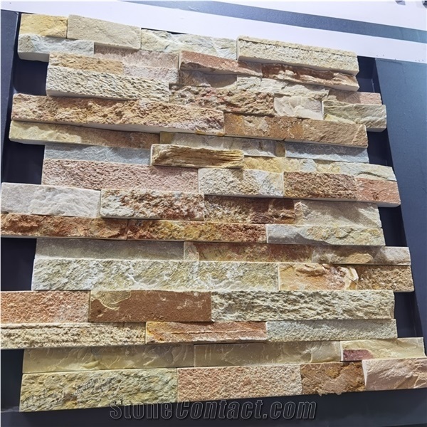 Quartzite Stack Stone Veneer Tile Wall Panel Exterior