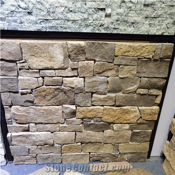 Quartzite Stacked Stone Wall Cladding Panel