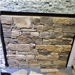 Quartzite Stacked Stone Wall Cladding Panel