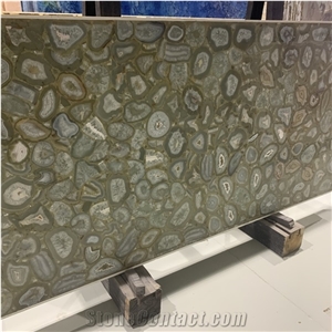 Transparent Semi Precious Stone Slab For Wall