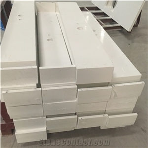 White Quartz Countertops for Apartment Vanity Tops