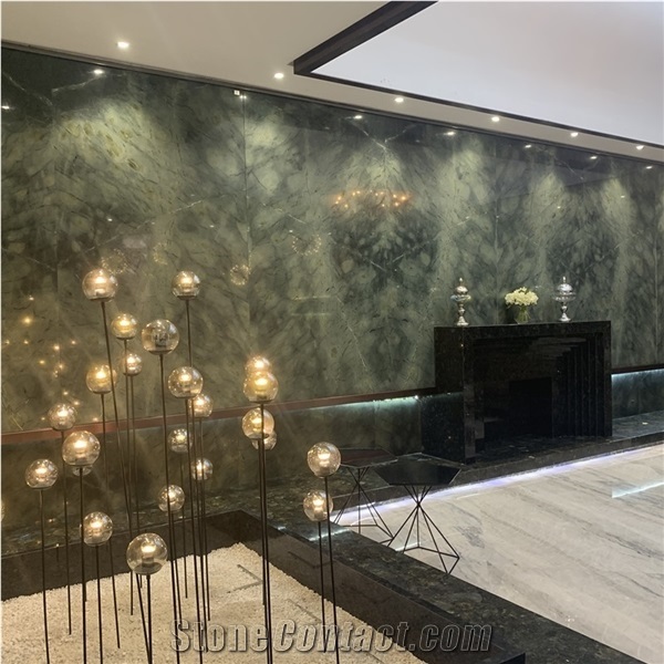 Wholesale Fantasy Green Marble Tiles for Background Wall