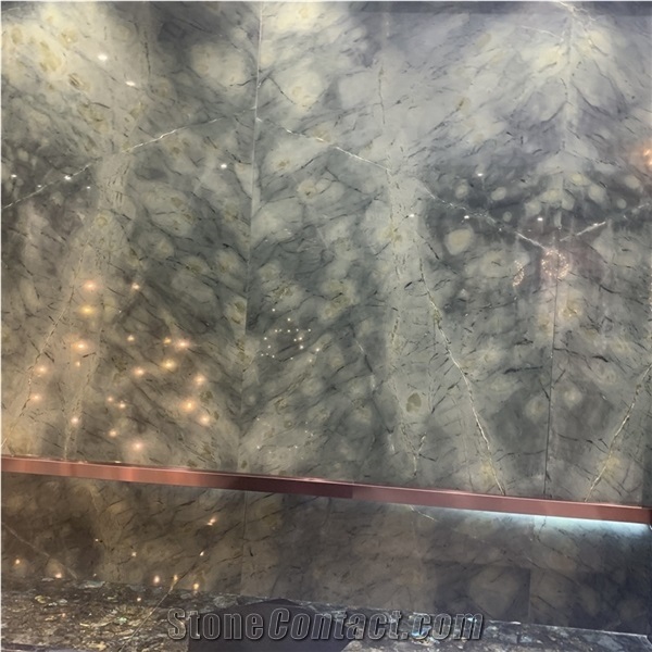Wholesale Fantasy Green Marble Tiles for Background Wall