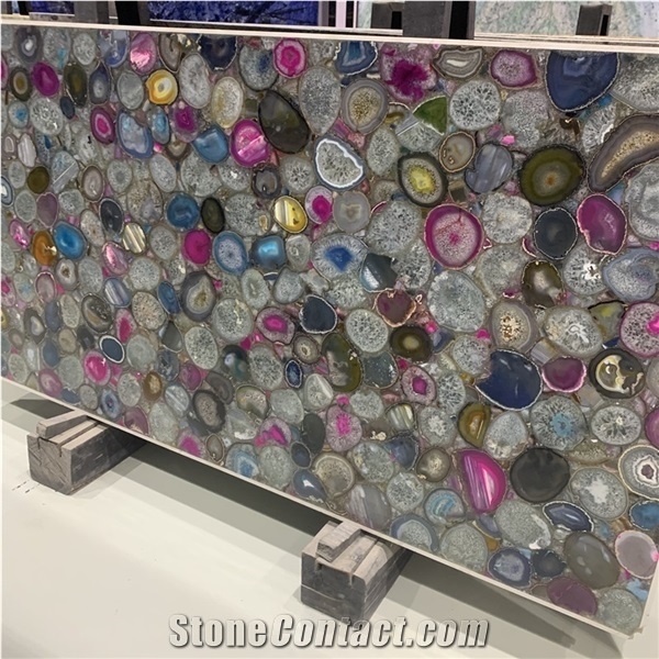 Wholesale Price Multicolor Semi Precious Stone Slab Supplier