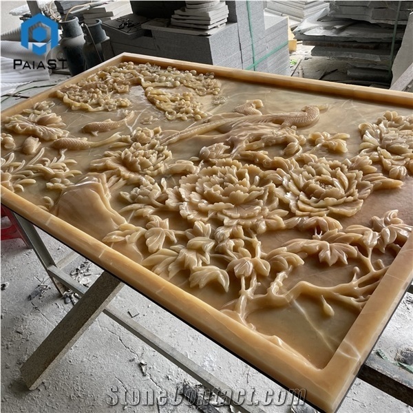 Yellow Onxy Cnc Carving