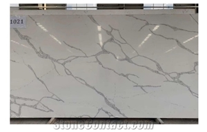 Artificial Quartz Slabs White Calacatta Quartz Slabs
