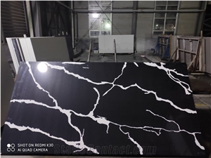 Calacatta Black Artificial Stones Quartz Slabs