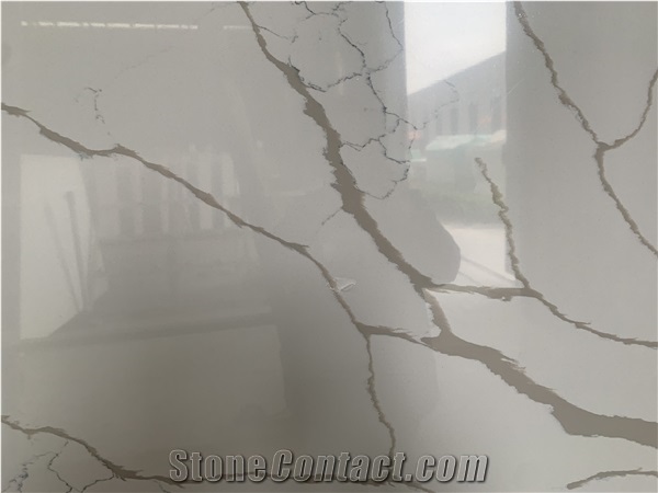 Calacatta Laza Artificial Quartz Slabs Engineer Stones