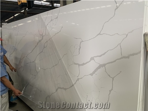 Calacatta Laza Artificial Quartz Slabs Engineer Stones