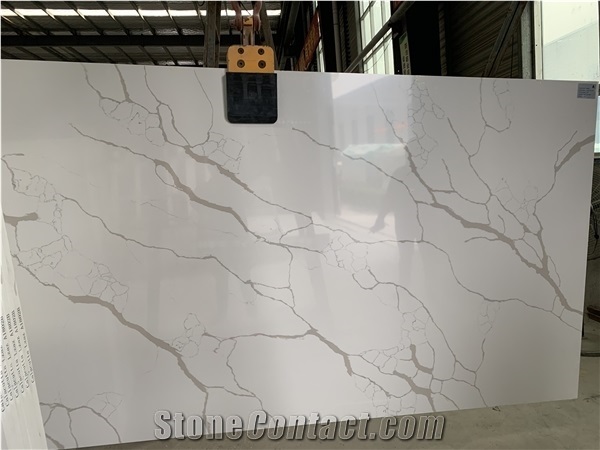 Calacatta Laza Artificial Quartz Slabs Engineer Stones