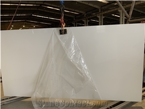 Super White Quartz Stones Solid Engineer Surface Slabs