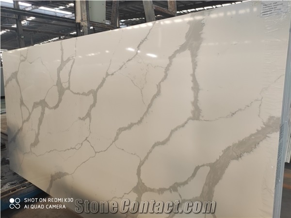 White Calacatta Engineer Solid Surface Stones