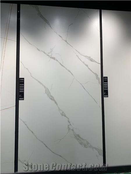 White Calacatta Porcelain Slab Ceramic Tiles