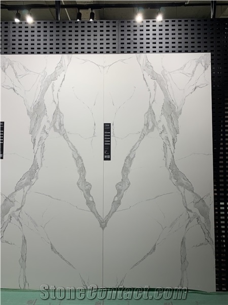 White Calacatta Porcelain Slab Ceramic Tiles