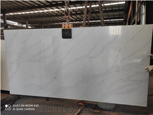 White Calcatta Quartz Slabs Solid Surface Stones