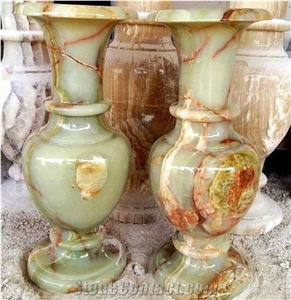 Multi Green Onyx Flower Vase