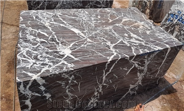 Majestic Rose Marble Blocks, Rosso Golzar Marble Blocks