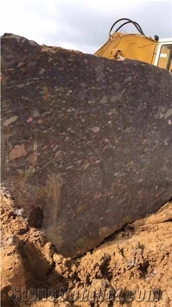 Brown Breccia Marble Stone Slab from Vietnam