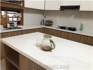 Calacatta Quartz Stone Countertop Made in Vietnam
