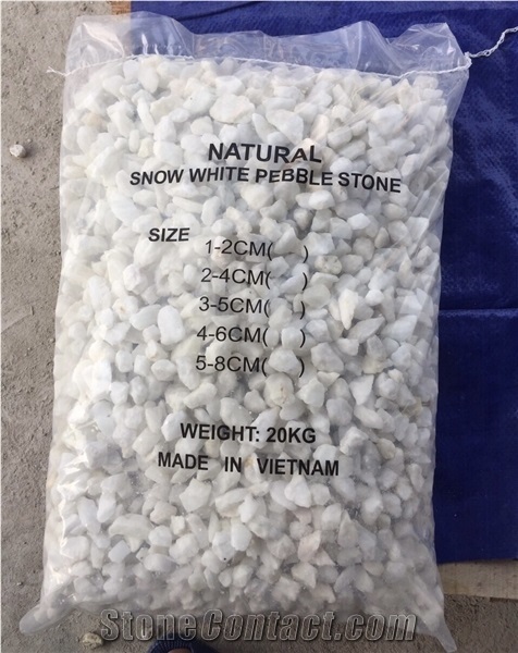 Yellow and White Pebble Stone,Gravel from Vietnam