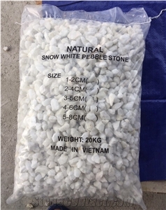 Yellow and White Pebble Stone,Gravel from Vietnam