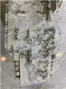 Brazilian Arabescato Marble Slab Tiles
