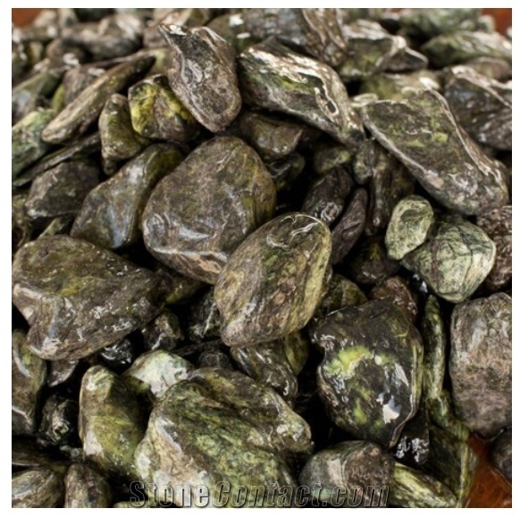 Tinos Oasis Verde Tropical Marble Pebble Stone