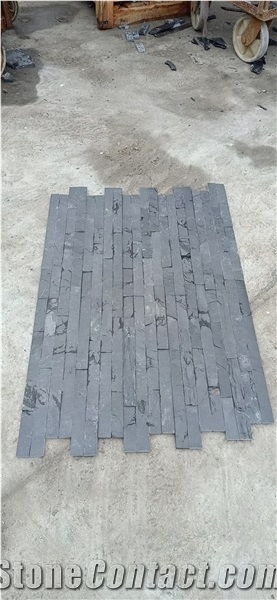Black Slate Z Stone Black Slate Stacked Stone Ledger Veneer