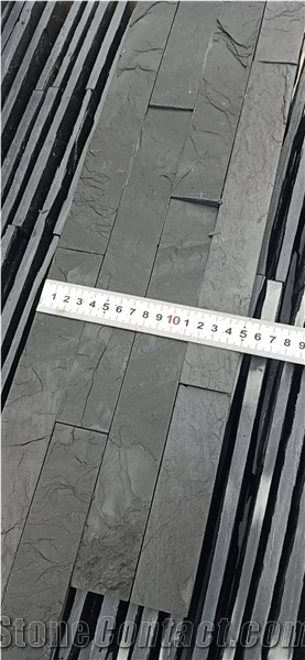 Black Slate Z Stone Black Slate Stacked Stone Ledger Veneer