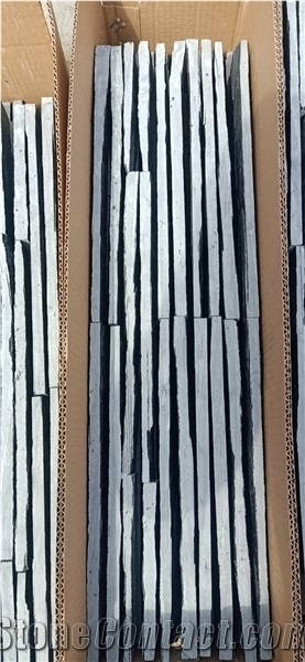 Black Slate Z Stone Black Slate Stacked Stone Ledger Veneer