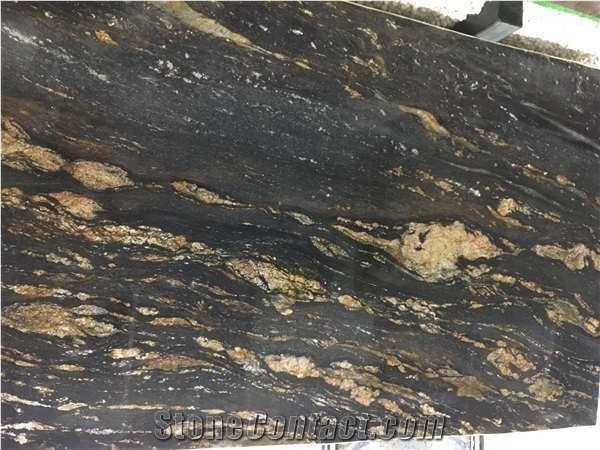 Black Taurus Granite Slabs Brazil Black Gold Granite Slab