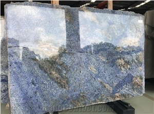Blue Granite Slab Azul Bahia Blue Slabs for Kitchen Counter