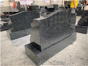 Blue Granite Upright Gravestone Monuments Cemetery Monuments