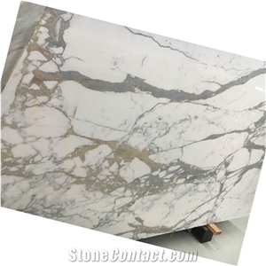 Calacatta Oro Extra Marble Skirting Slabs Bath Wall Cladding