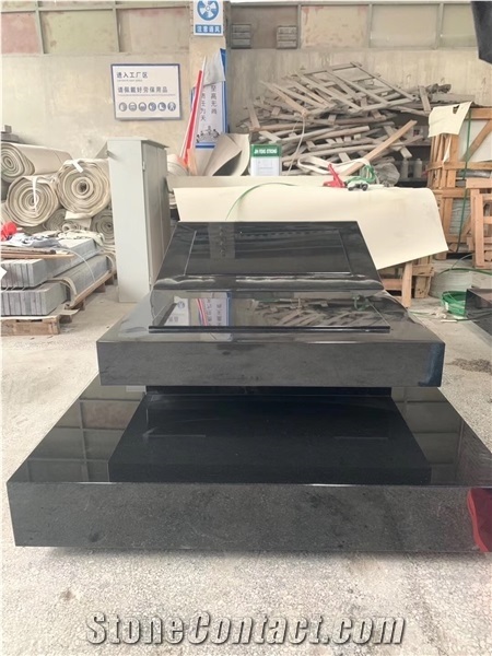 Granite Book Shape Grave Monuments Markers Bevel Headstones