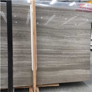 Grey Serpeggiante Wood Marble Bathroom Wall Cladding Slabs