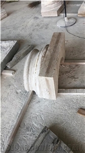Iran Beige Travertine Wall Cladding Covering Column Wrap