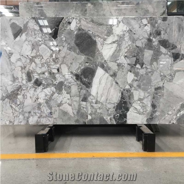 Panda Grey Marble Kitchen Skirting Tiles Bath Wall Cladding