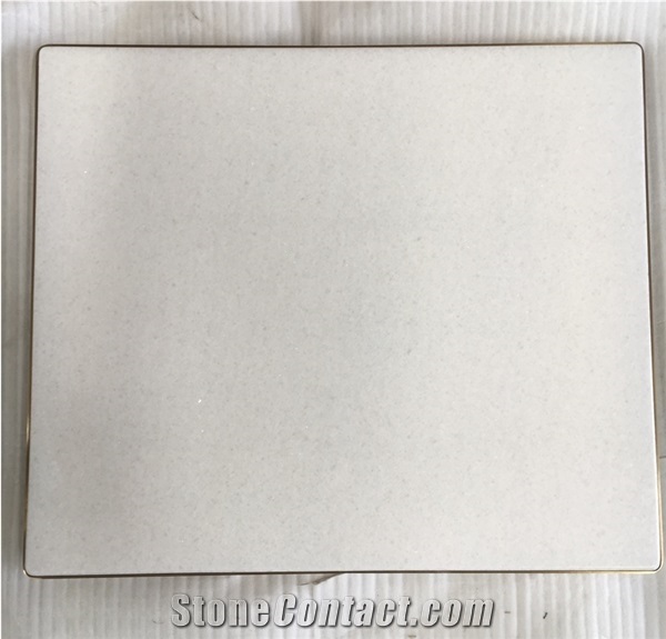 Rectangle Stone Table Top Thassos Restaurant Table Work Top