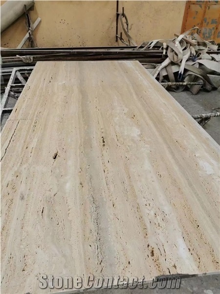 Silver Travertino Kitchen Wall Covering Slab Floor Bath Tile
