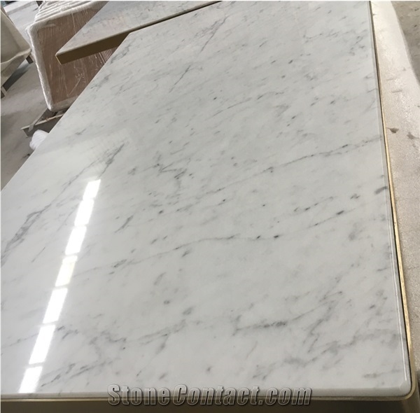 Statuario Rectagle Restaurant Table Top Reception Counter