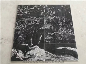 Titanium Black Wall Cladding Tiles Jet Mist French Pattern
