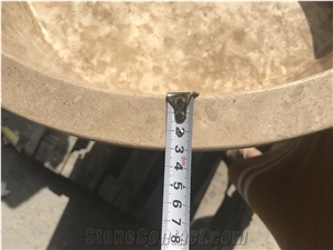 Travertino Classico Pedestal Basins Travertine Wash Bowls