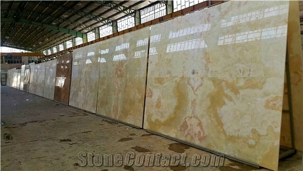Potted Stone Honey Onyx Slabs