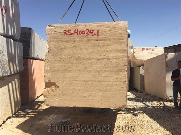 Iranian Beige Travertine Blocks