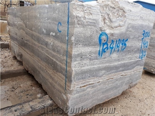 Iranian Silver Travertine Blocks