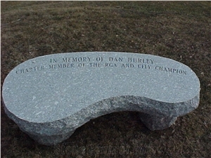 Woodbury Grey Granite Memorial Bench